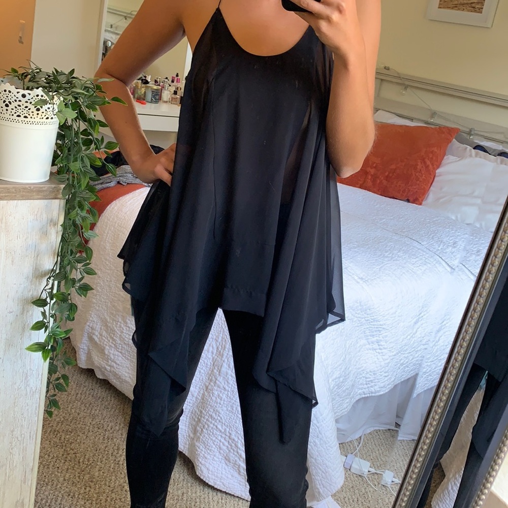 Guess, Black, Flowy Tank Top, XS